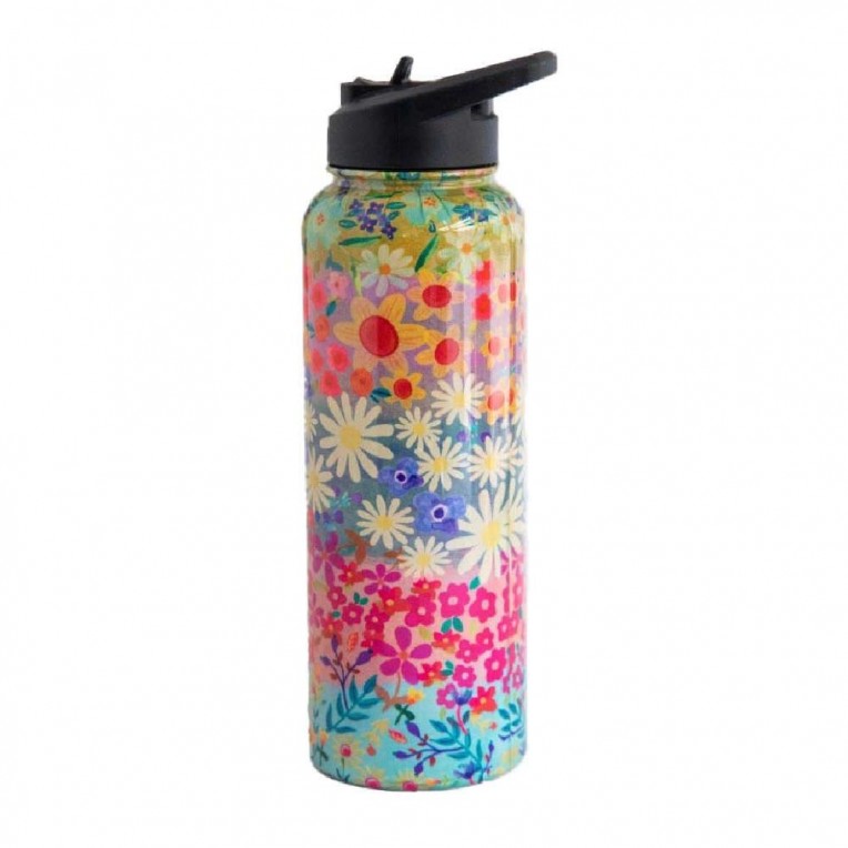 Water Bottle Wildflower Border XL (B341)