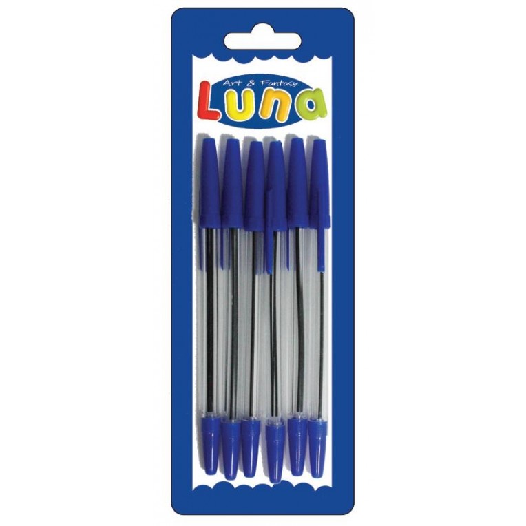 Blue Pens 6pcs