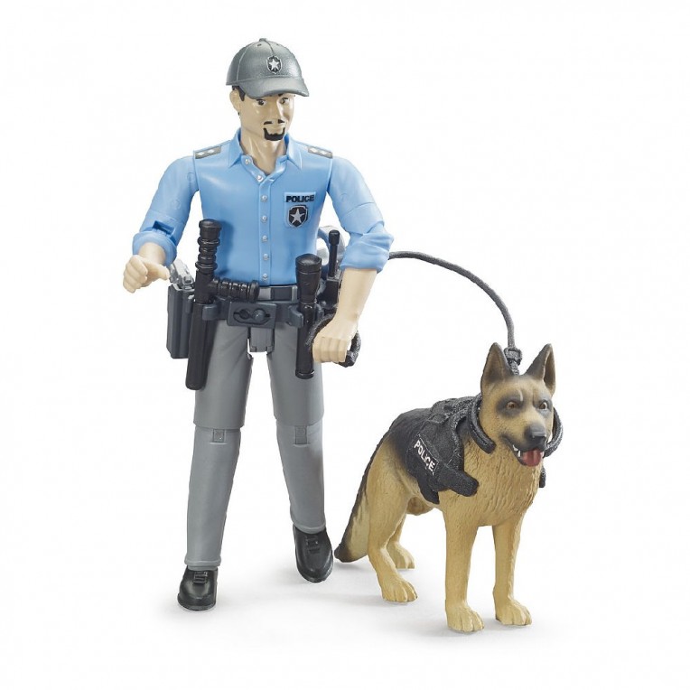 Bruder Bworld Police Officer with Dog...