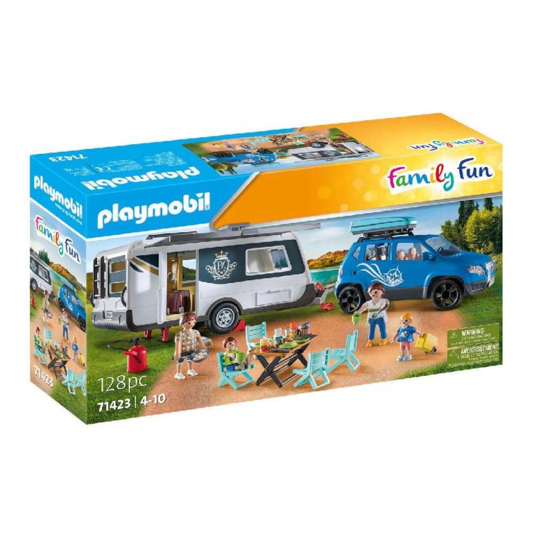 Playmobil Family Fun Caravan with Car...