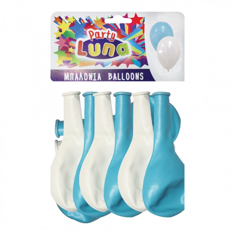 Balloons Blue White 24pcs (0088932)
