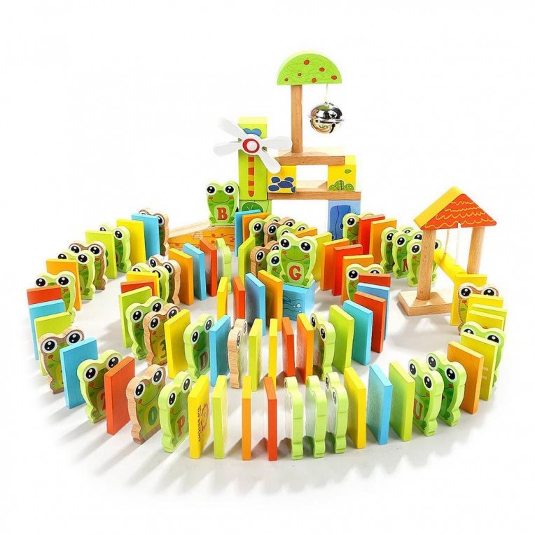 Topbright Wooden Frog Domino 100pcs...