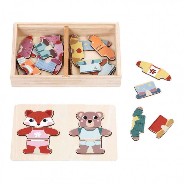Wooden Puzzle Dress Up Set with...