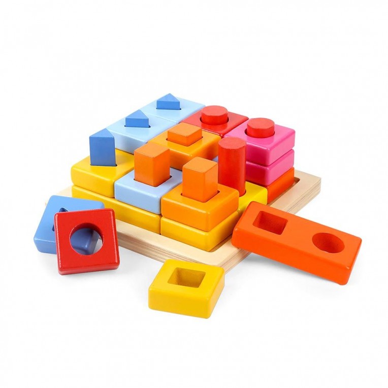Topbright Wooden Shape Block Stacking...