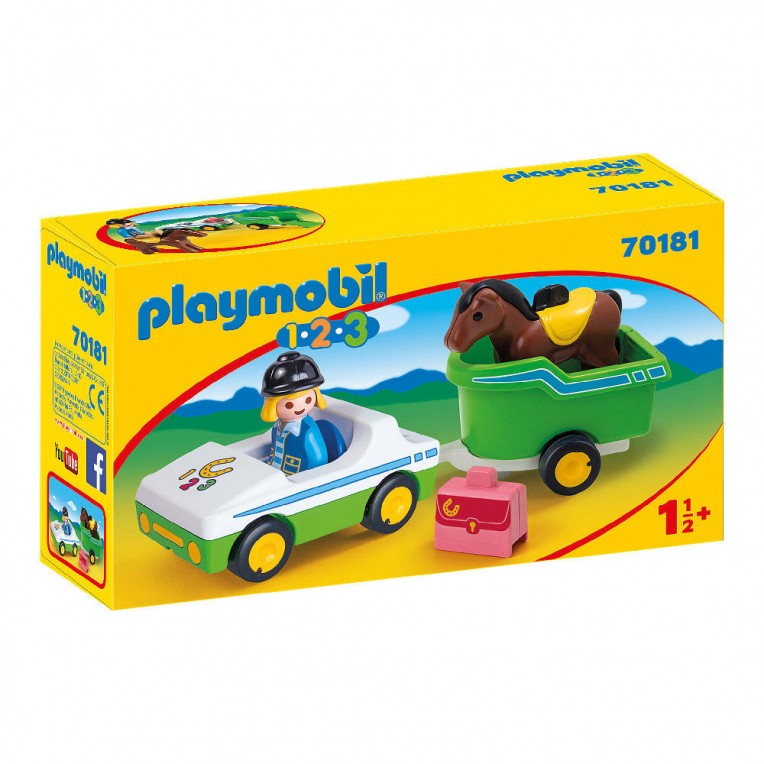 Playmobil 1.2.3 Car with Horse...