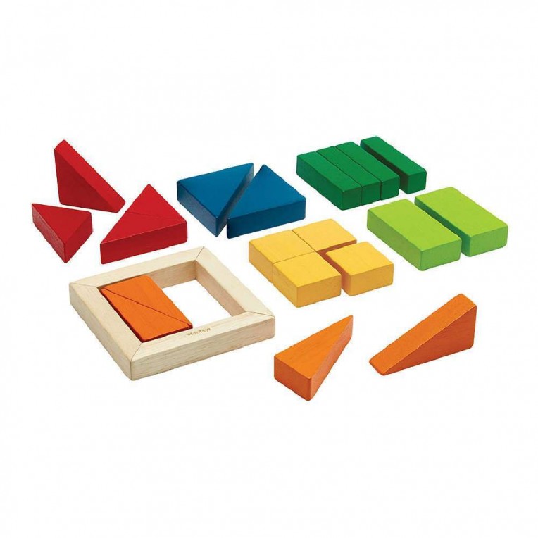 Plan Toys Wooden Fraction Blocks Unit...
