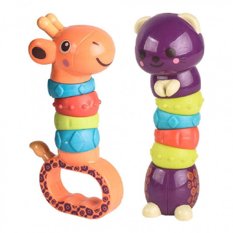 Baby Rattle with 2 Animals (000622374)