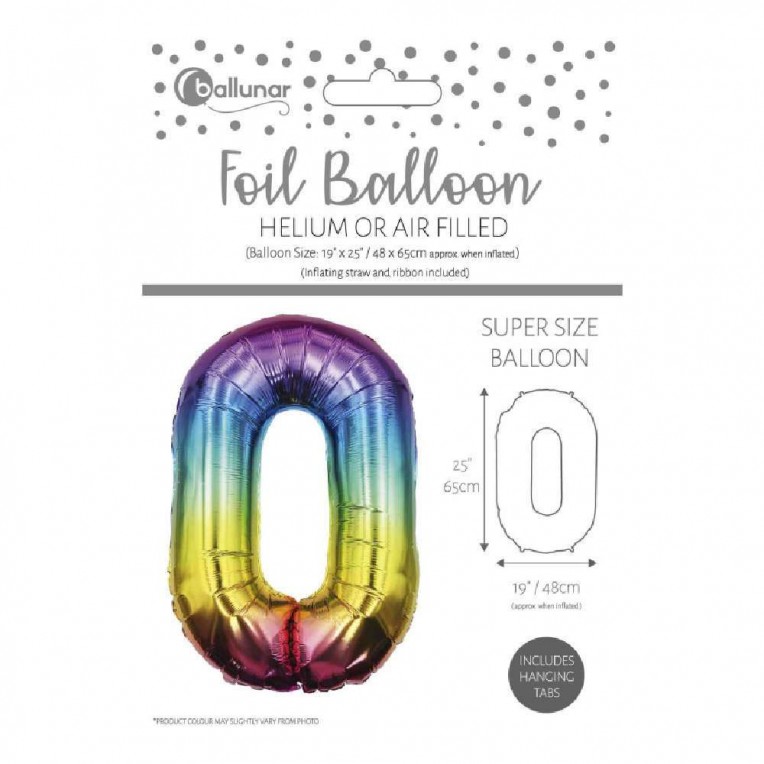 Foil Balloon Number 0 65cm (30372-0MC)