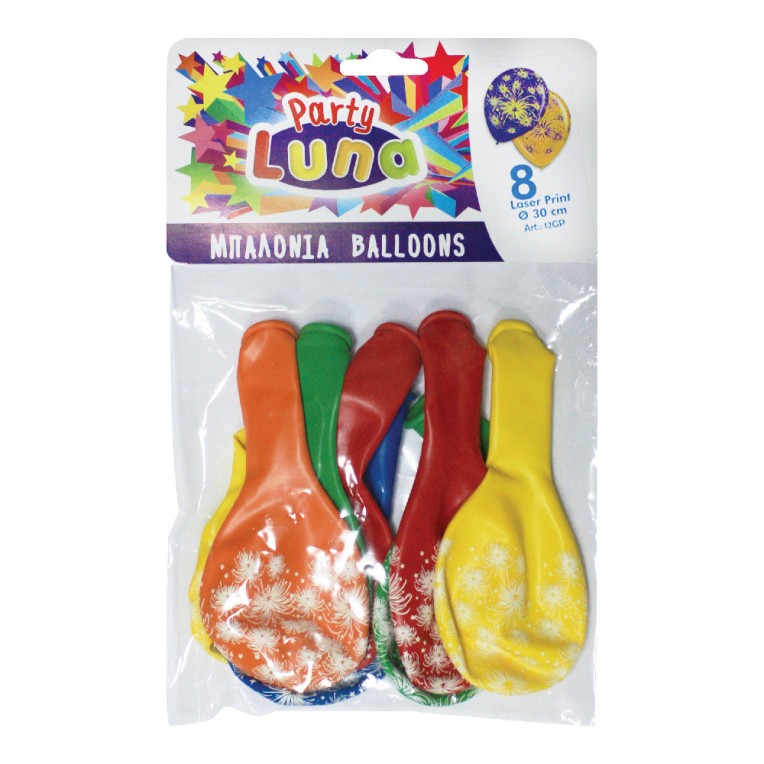 Μπαλόνια με Σχέδια 30εκ. 8τεμ. (0088904)