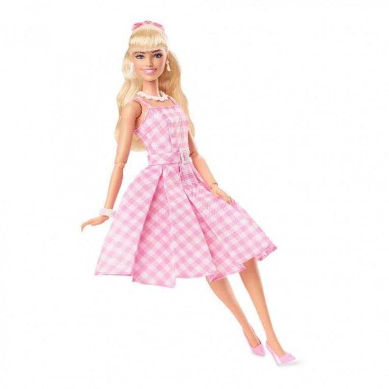 Barbie The Movie Collectible Doll, Margot Robbie as Barbie in Pink Gingham  Dress 