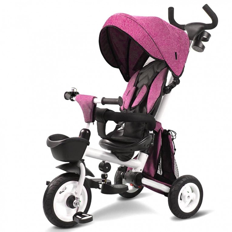 Foldable Tricycle with Tent Pink (B56P)