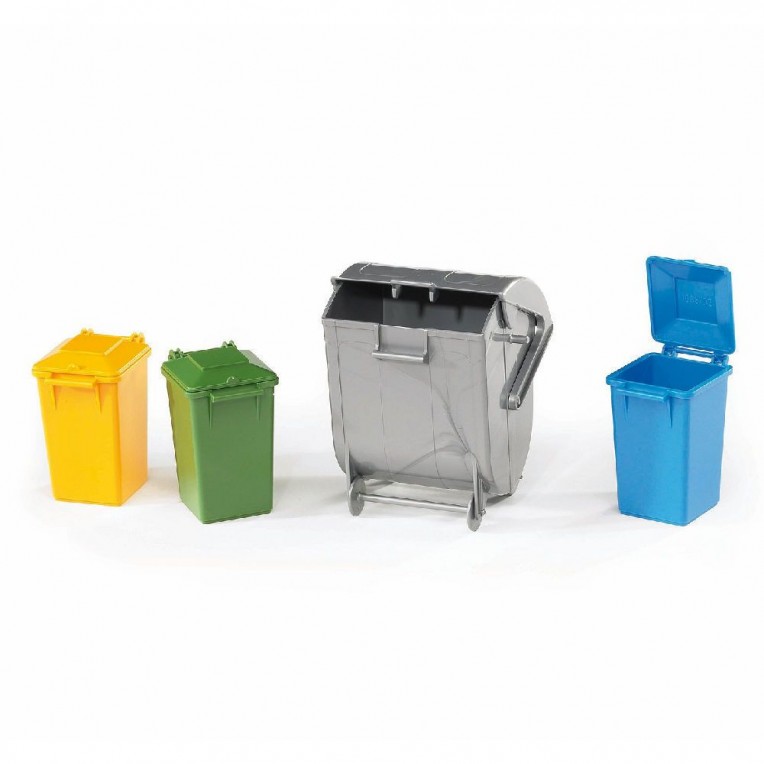 Bruder Garbage Can Set 3 Small & 1...