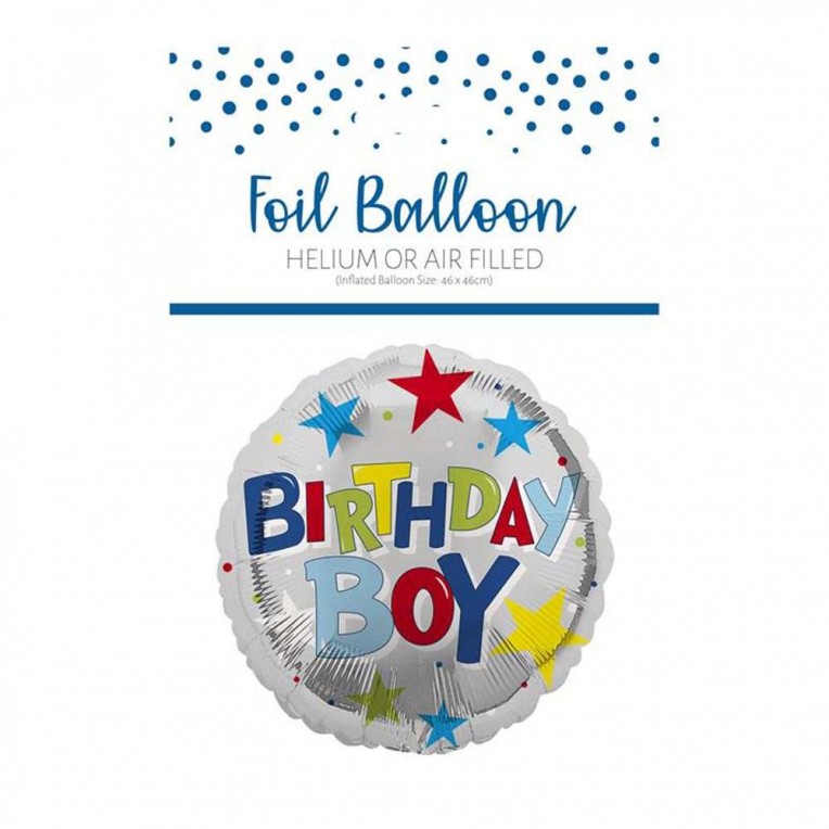 Foil Balloon Birthday Boy 45cm for...