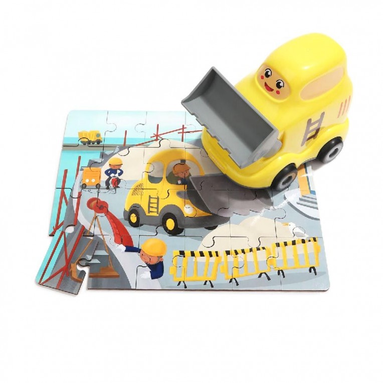 TopBright Wooden Puzzle and Bulldozer...