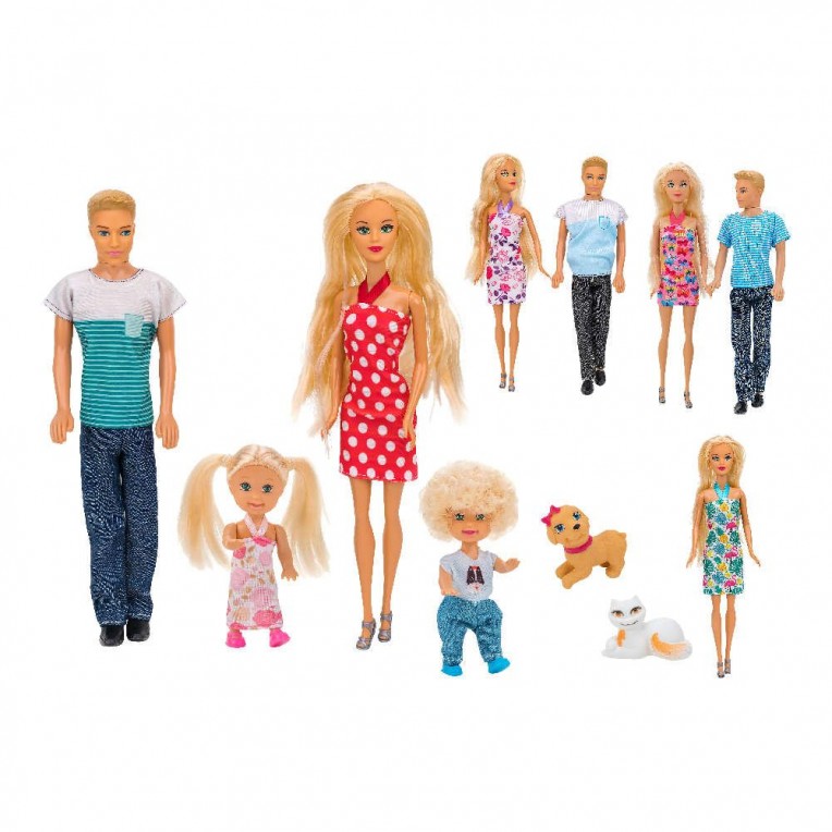 Olly Fashion Family Doll Set with Pet...