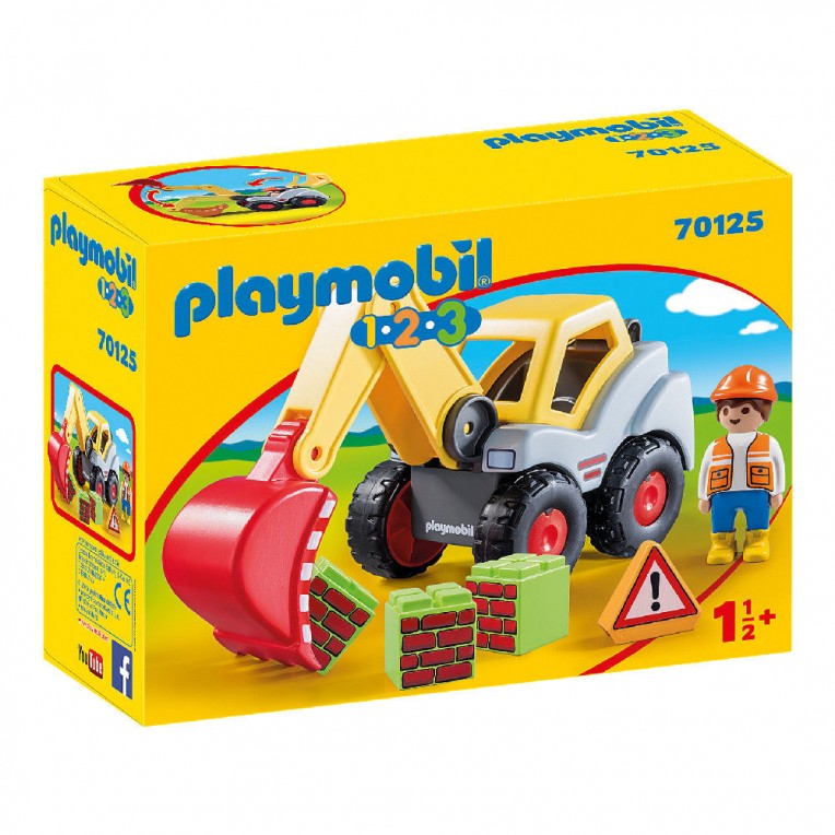 Playmobil 1.2.3 Shovel Excavator (70125)