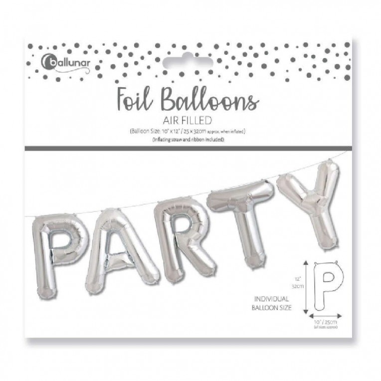 Foil Balloon Party Silver (28764-PTYCC)