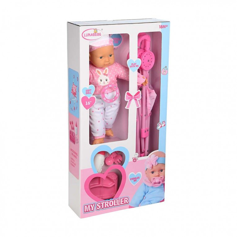 Luna Bebe Baby Doll 38cm with...
