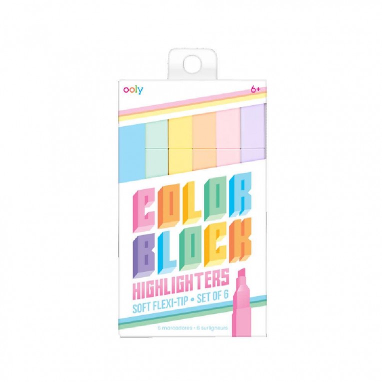 Ooly Color Block Highlighters 6pcs...