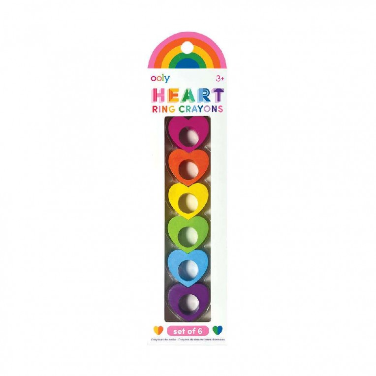 Ooly Heart Ring Crayons 6pcs (133-105)