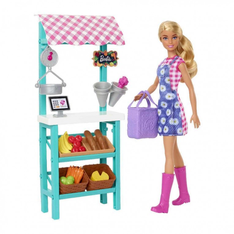 Barbie Farmers Market Doll Playset...