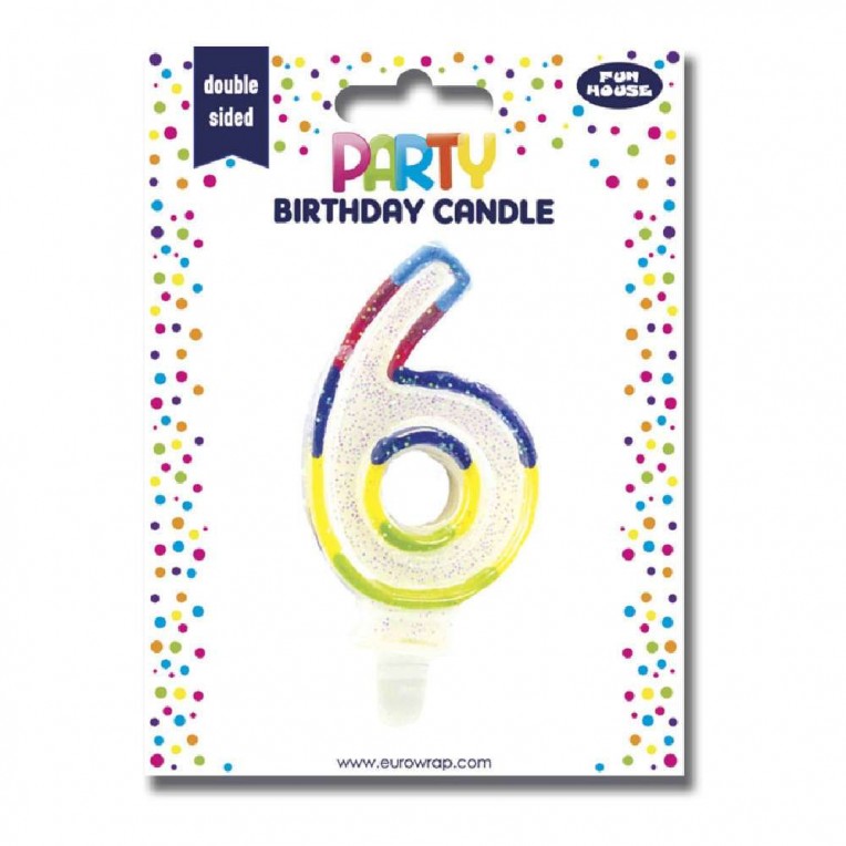 Birthday Candle Number 6 (6828-6C)