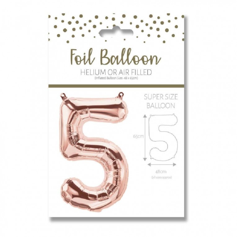 Foil Balloon Number 5 Gold (28863-5RGCC)