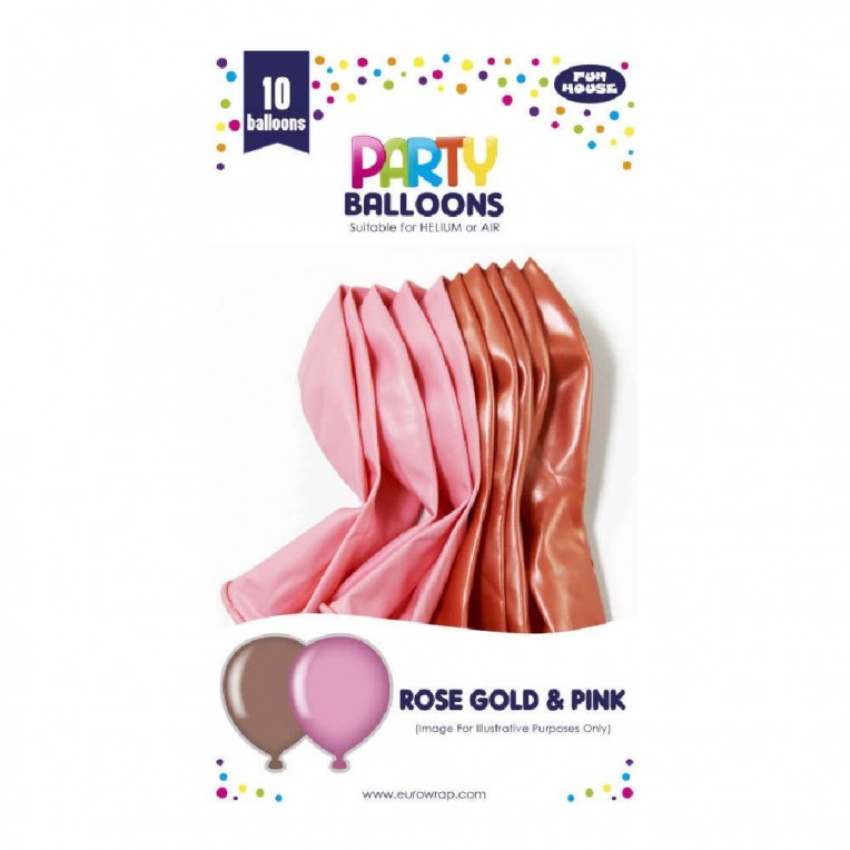 Balloons Rose Gold and Pink 10pcs...