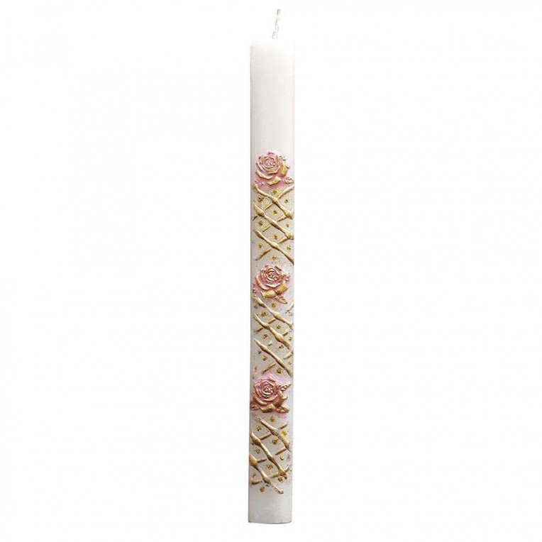 Easter Candle Flowers with Gold Net...
