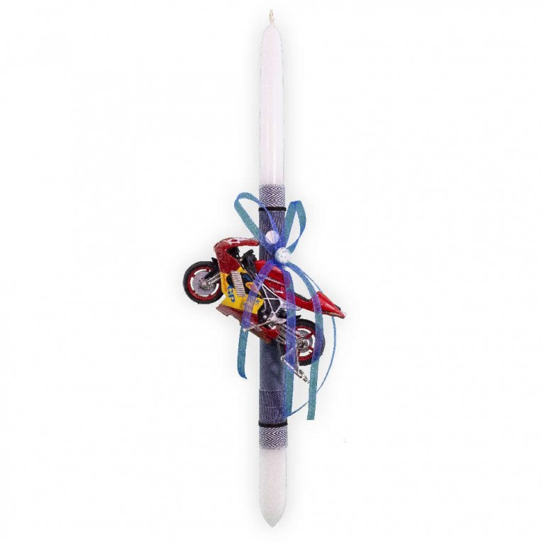 Easter Candle With Motorcycle -...