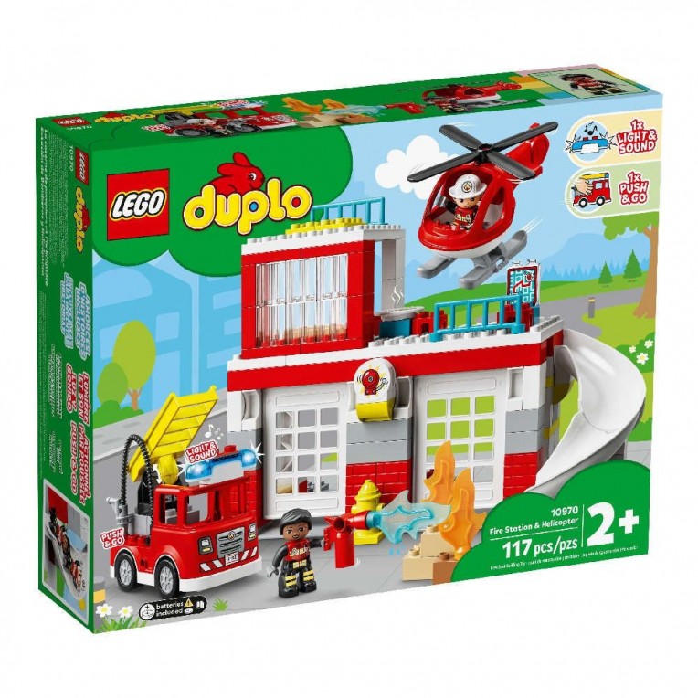 LEGO Duplo Fire Station & Helicopter...