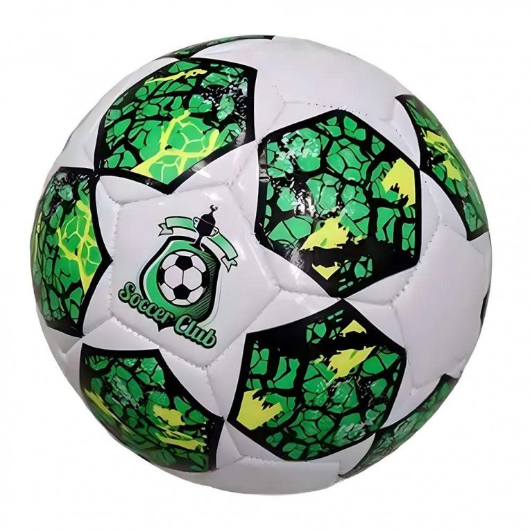 Football Ball Leather Sport Line Fluo...