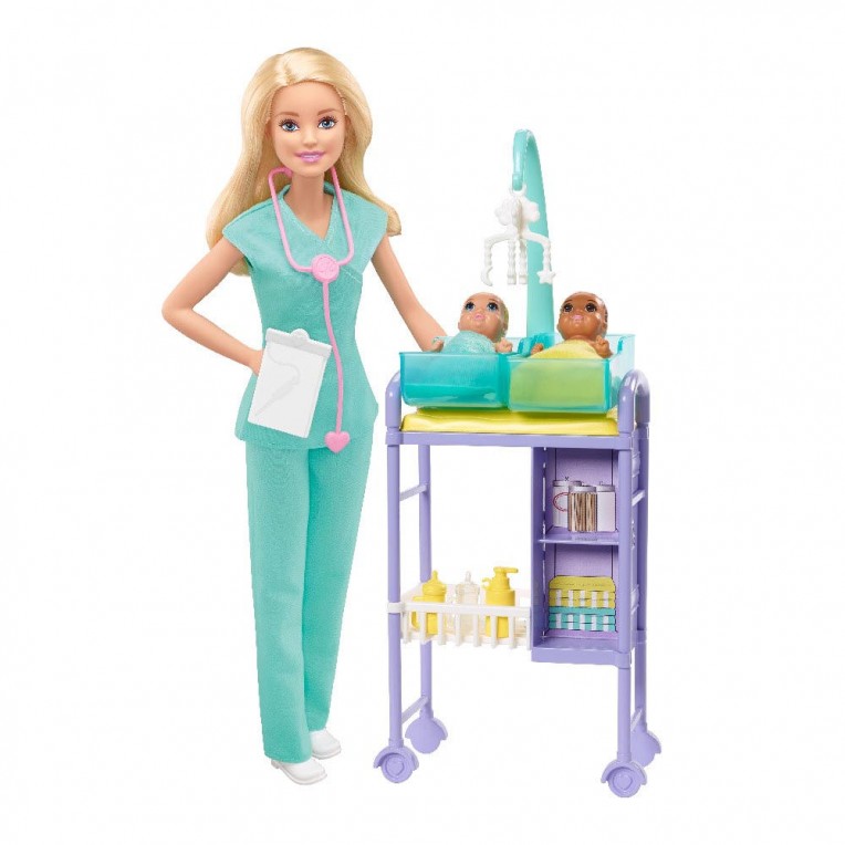 Barbie Κούκλα Παιδίατρος Σετ (GKH23)